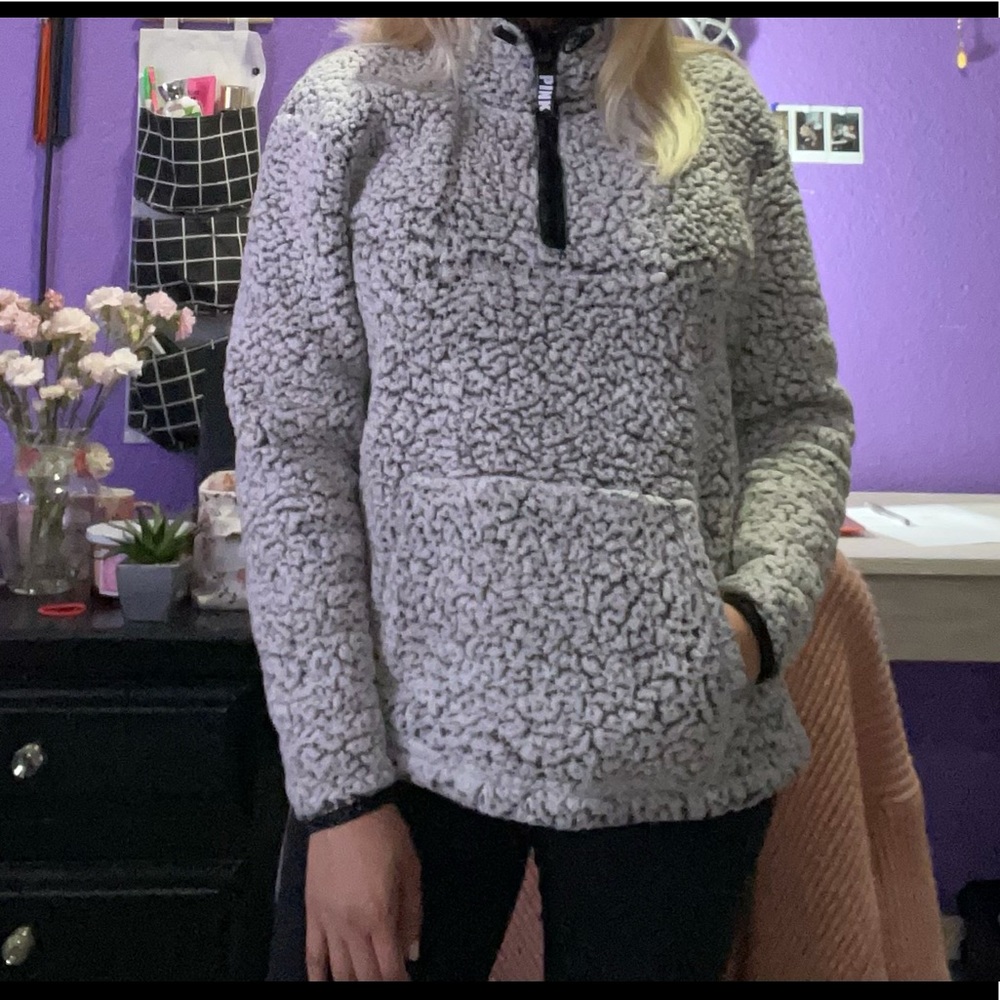 PINK SHERPA SWEATER